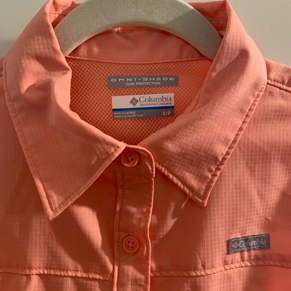 Columbia Omni Shade Sleeveless Shirt Coral Size S - Picture 4 of 6